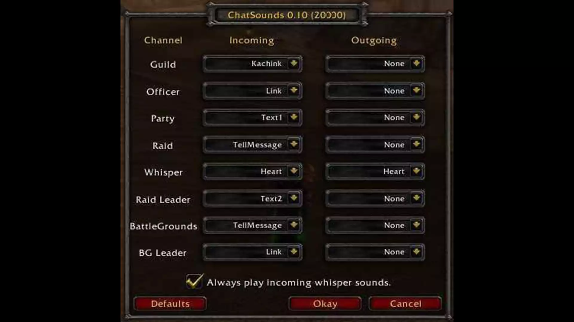 WoW Addon Tip ChatSounds