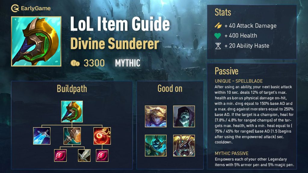 League of Legends Item Guides- Divine Sunderer