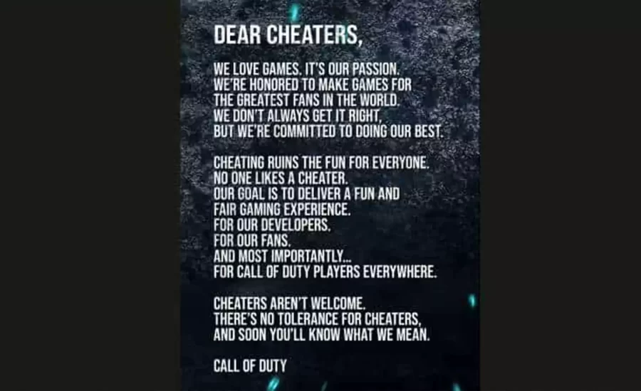 Call of Duty sends clear warning cheaters, watch out!