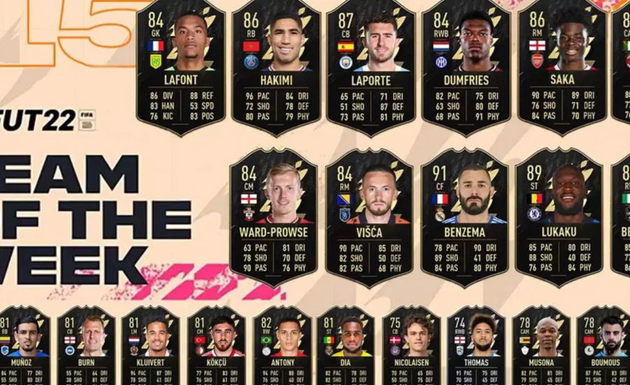 #FIFA 22 #TOTW 15 #Benzema, #Lukaku and #Laporte are the stars of the last Team of the Week 2021