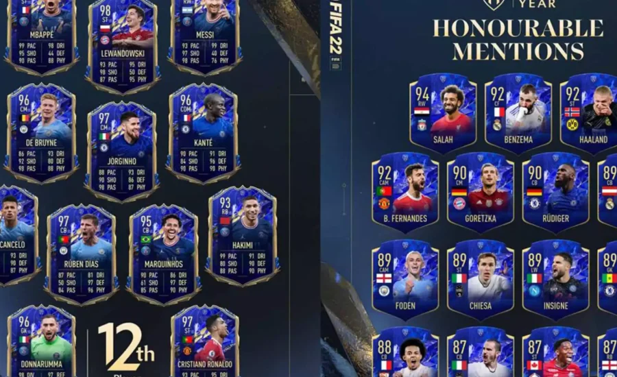 FIFA 22 TOTY Ronaldo presented as 12th man & 15 Honourable Mentions