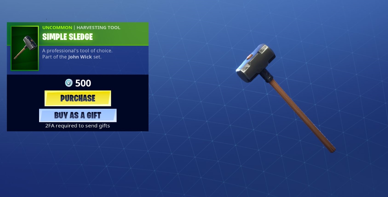 Fortnite Pickaxes - Simple Sledge