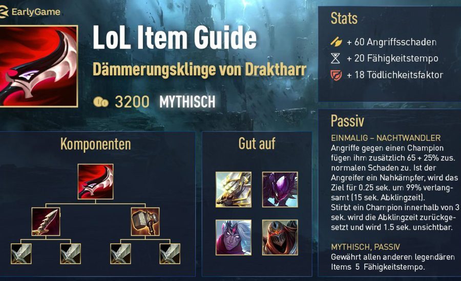 League of Legends Item Guides- Twilight Blade of Draktharr