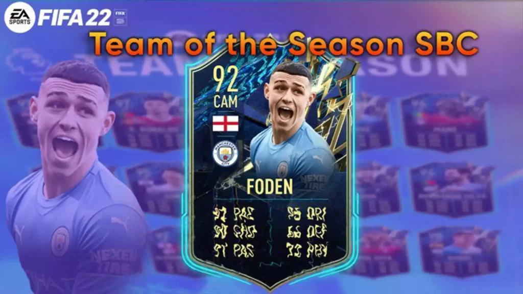 Solution of Special Premier League TOTS Phil Foden SBC in FIFA 22
