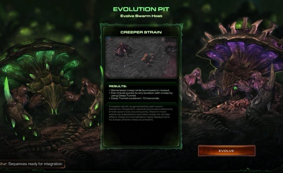 Starcraft Missions - Evolution of the swarm hosts