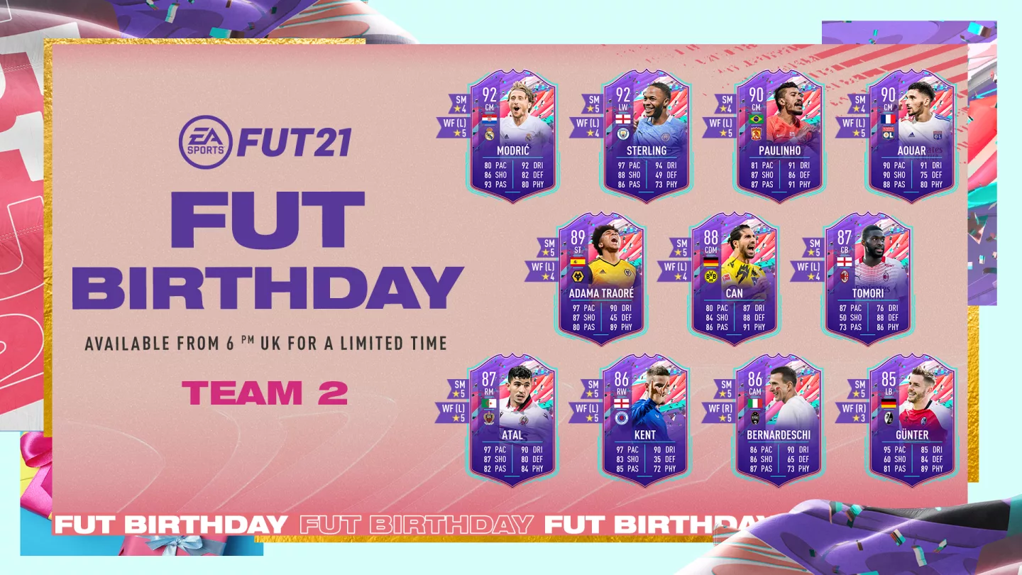 FUT Birthday Team 2 mit Modric und Can