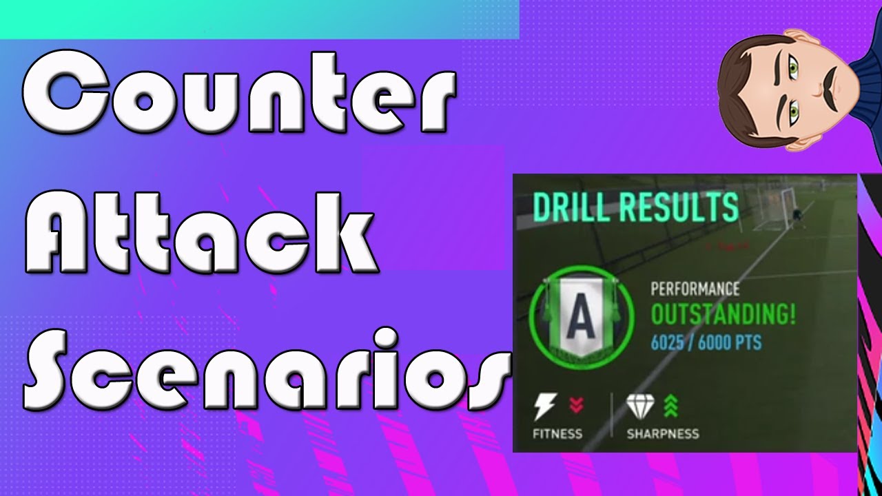 COUNTER ATTACK SCENARIOS - FIFA 21 How to Get an "A" Rating in Training