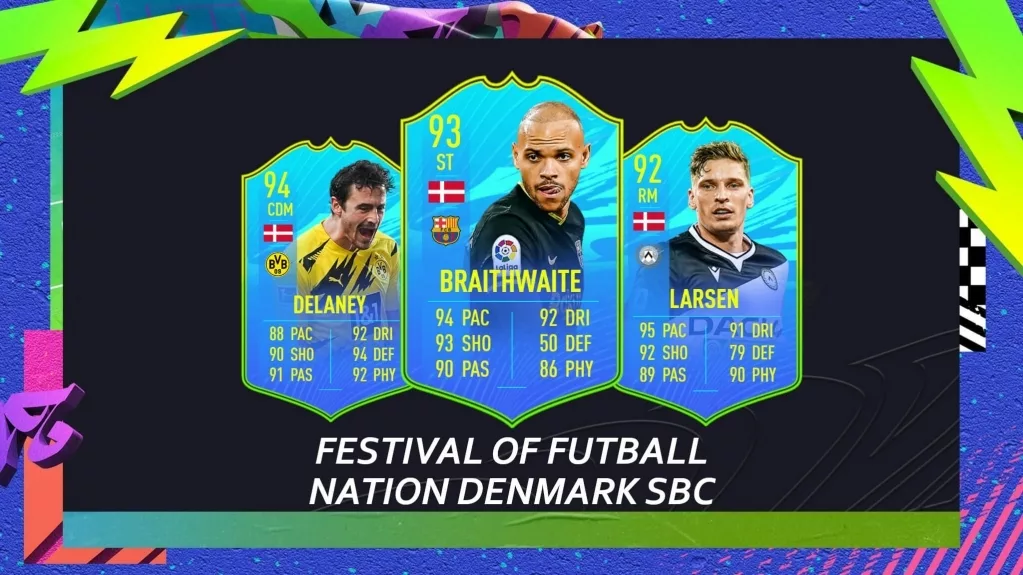 Denmark Nation Players SBC Delaney, Braithwaite, Larsen - Cheapest Solution