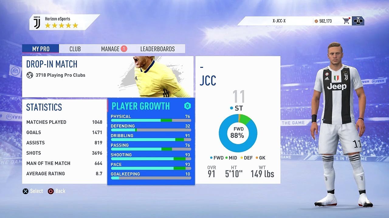 FIFA 19 Pro Clubs Best Striker Build (Unlimited Stamina Tutorial...)