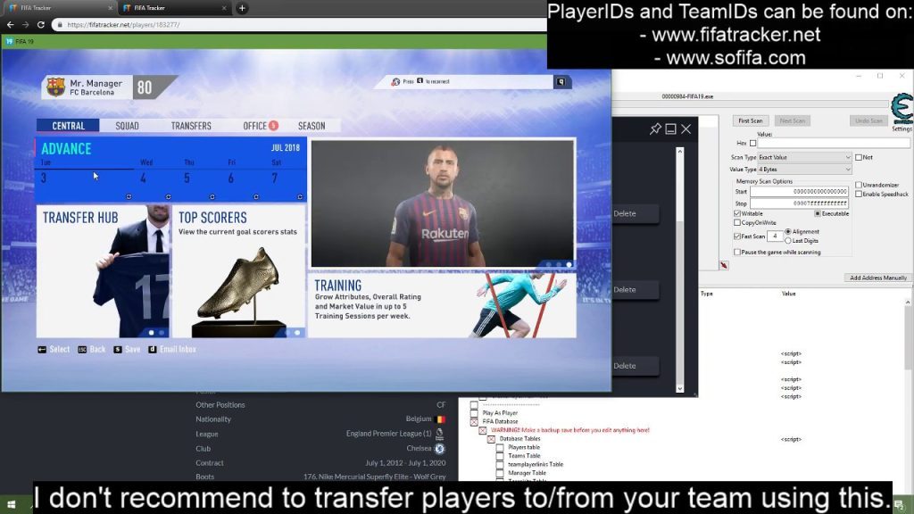 [FIFA 19] Transfer players between teams