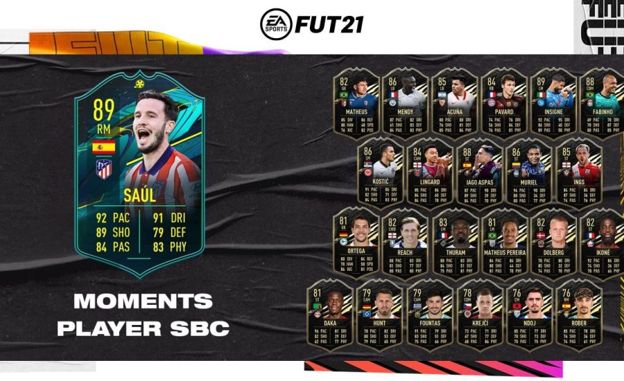 FIFA 21 Moments Player Saul SBC Solution