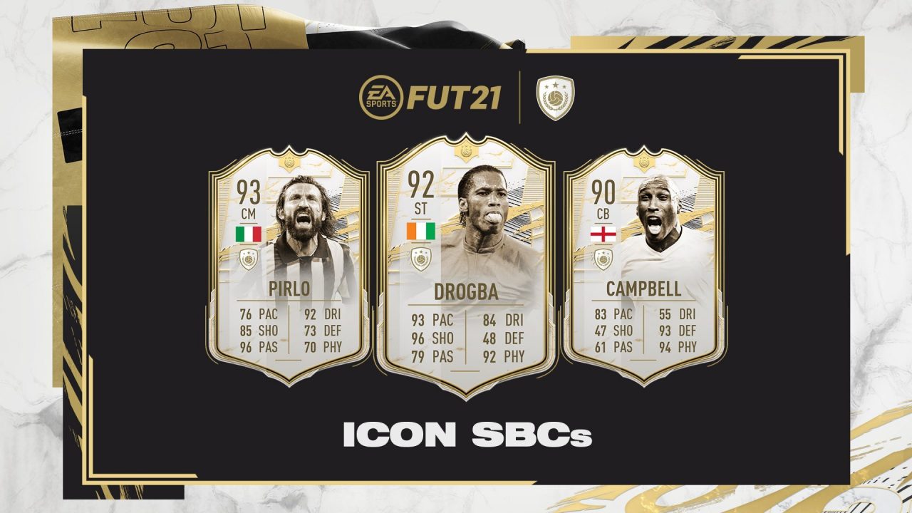 FIFA 21: New Icon SBCs about Andrea Pirlo, Didier Drogba & Sol Campbell