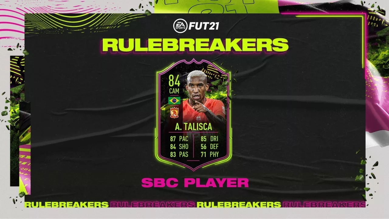 FIFA 21 Rulebreakers Talisca SBC solution