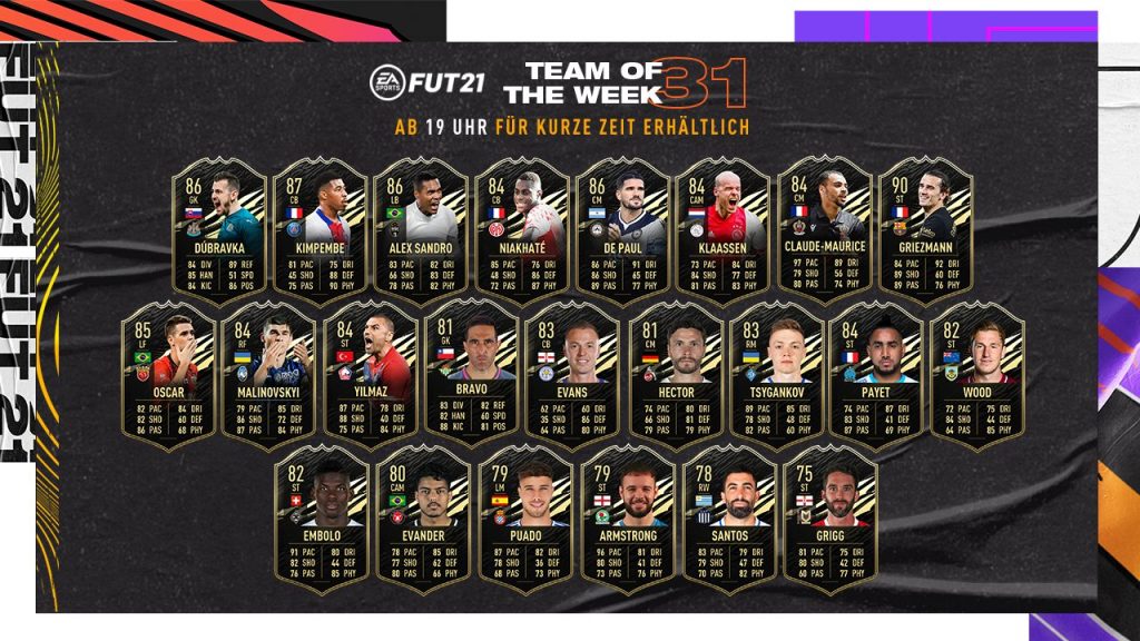 FIFA 21 TOTW 31 with Griezmann and Niakhaté