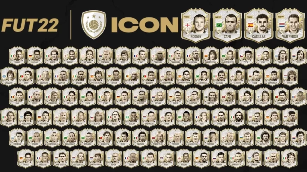 All 105 icons in FIFA 22 Ultimate Team!