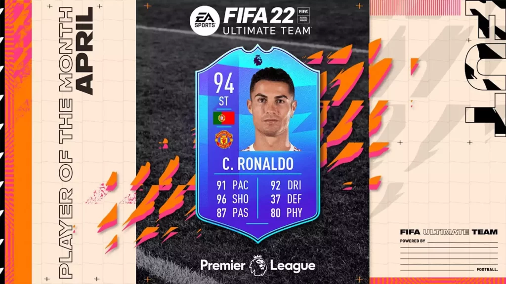 FIFA 22 POTM Premier League Cristiano Ronaldo is the best English league player in April