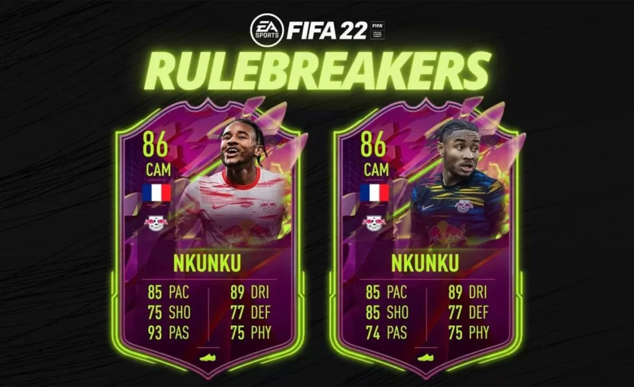 FIFA 22: Rulebreaker Nkunku player selection SBC