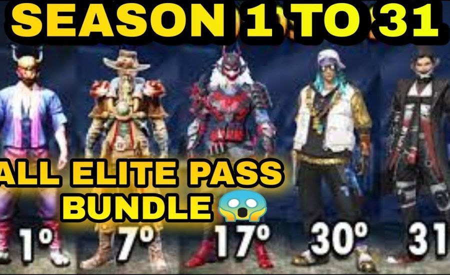 FREE FIRE SEASON 1 TO 31 ELITE PASS BUNDLE