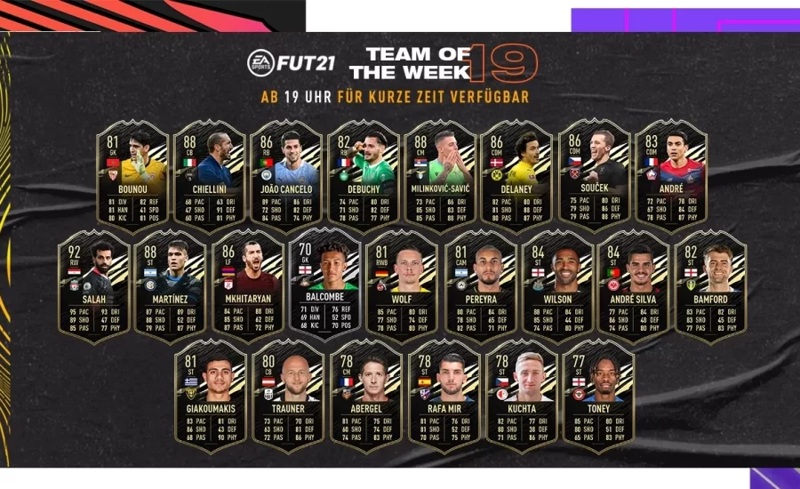 FIFA 21: TOTW 19 with Milinkovic-Savic, Chiellini and Salah