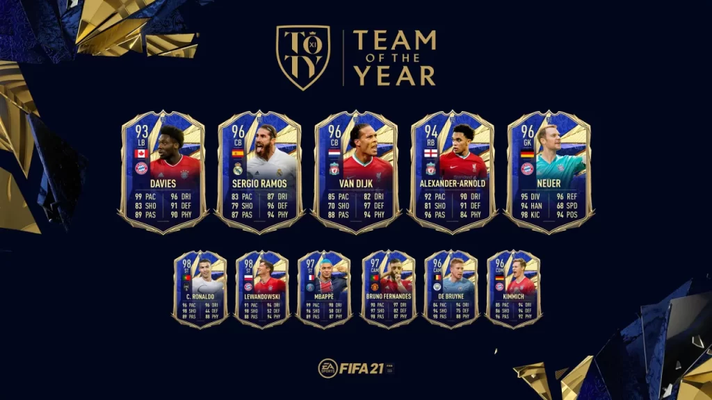 FIFA 21 TOTY: Defenders & goalkeepers published, vote for 12th player started