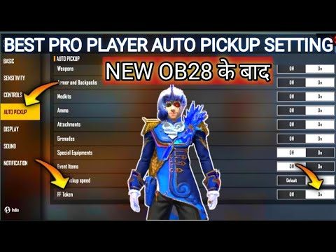 Free fire setting | Auto pickup setting free fire | Free fire auto pickup setting | Free fire