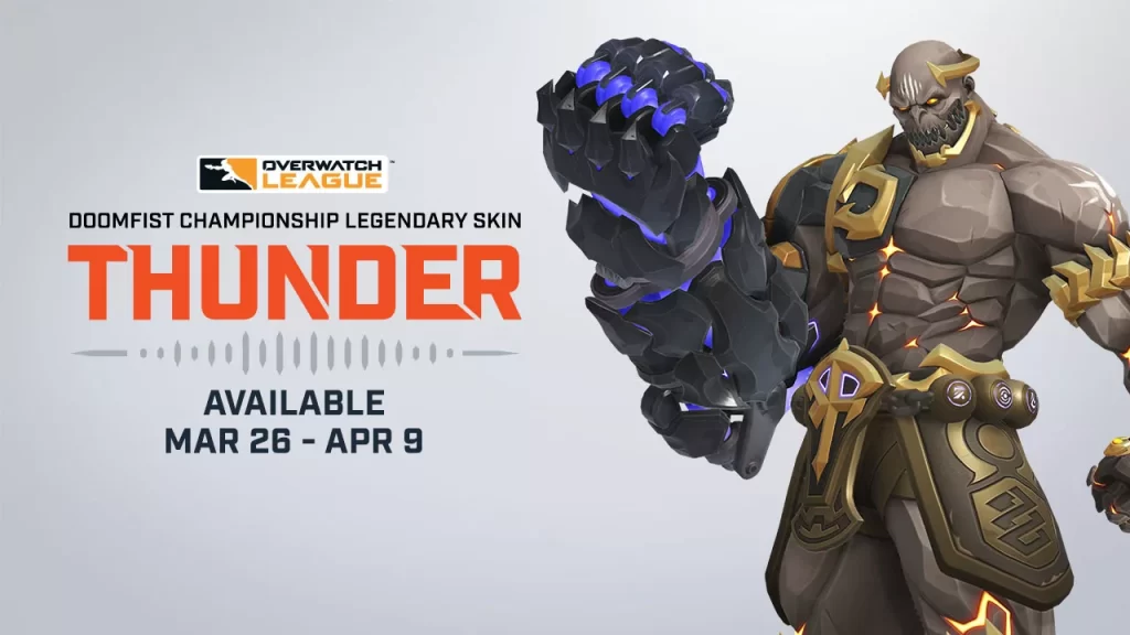 Only today on Overwatch The Thunder Doomfist Skin