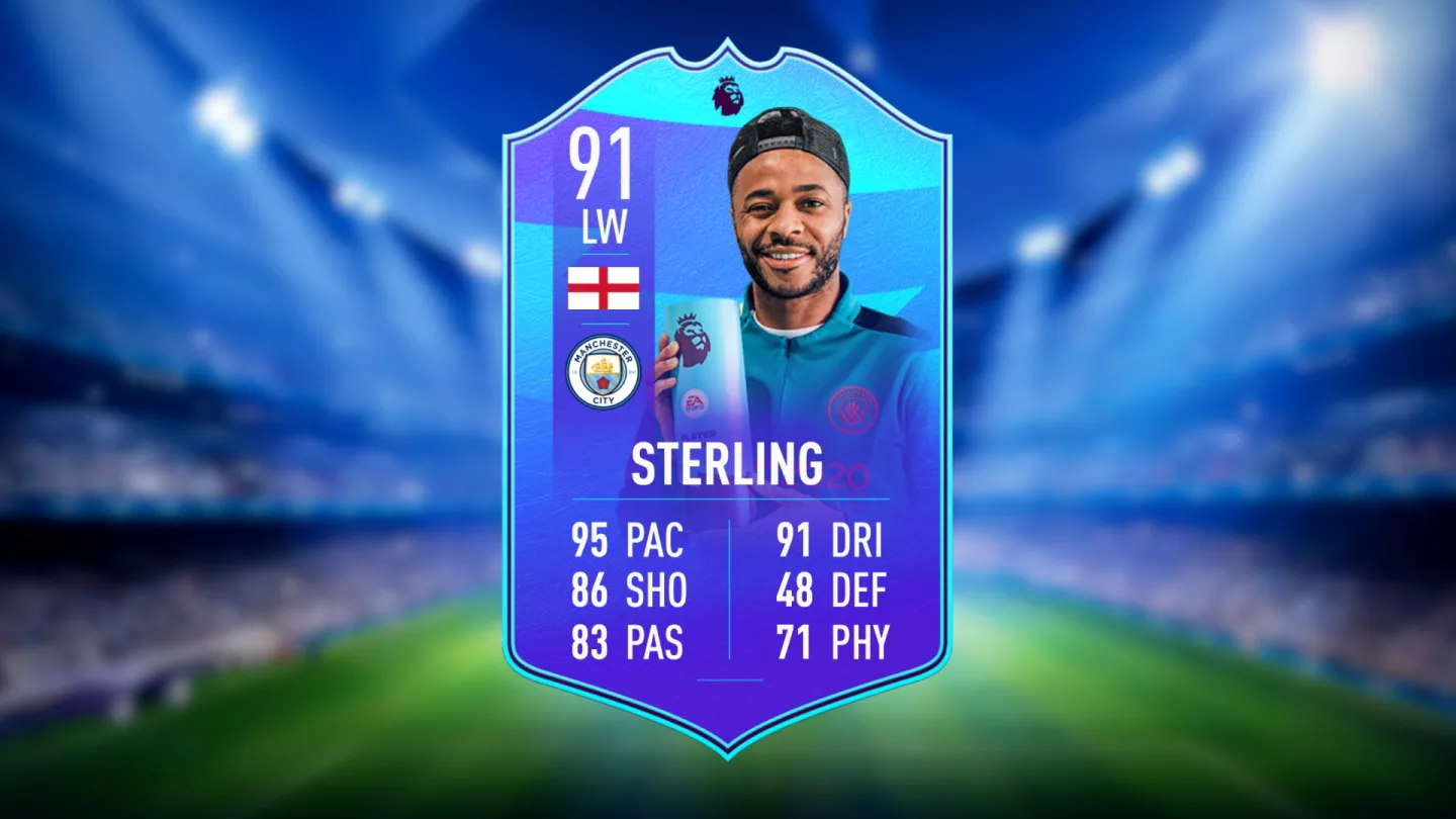 Premier League POTM Raheem Sterling as SBC in FIFA 22