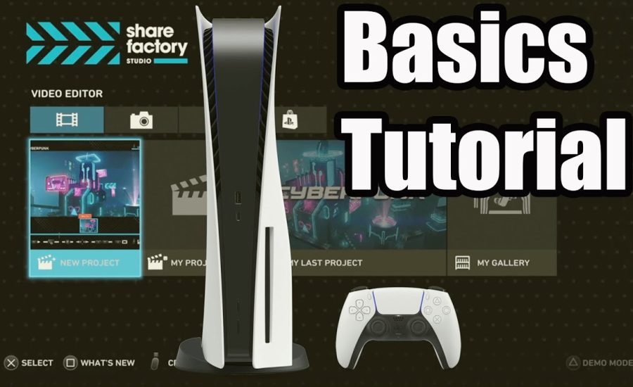 SHAREFACTORY STUDIO ON PS5 - BASICS TUTORIAL ADD CLIPS EDIT CLIPS ADD MUSIC ZOOM (HOW TO USE)