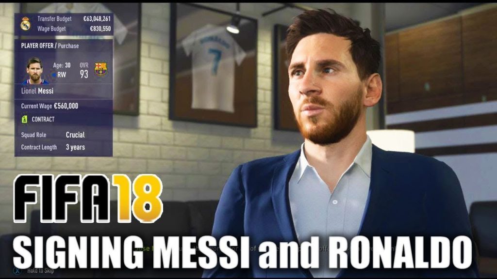 SIGNING MESSI AND RONALDO IN CAREER MODE - FIFA 18