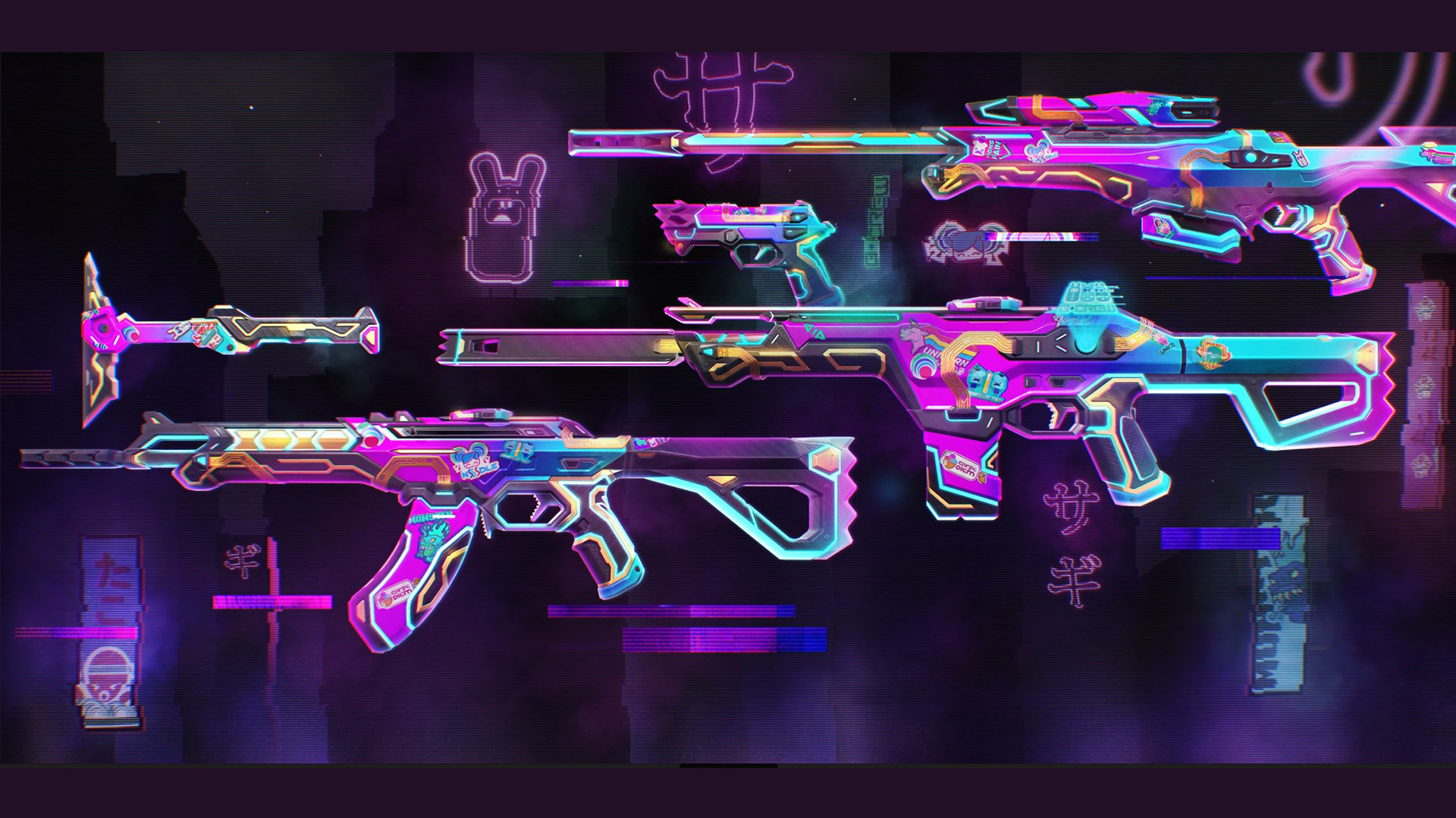 The Valorant Glitchpop 2.0 skins come