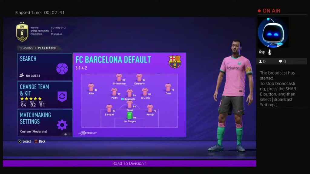 Using Messi in PSG : Fifa 21 Seasons | Road To Divsion 1