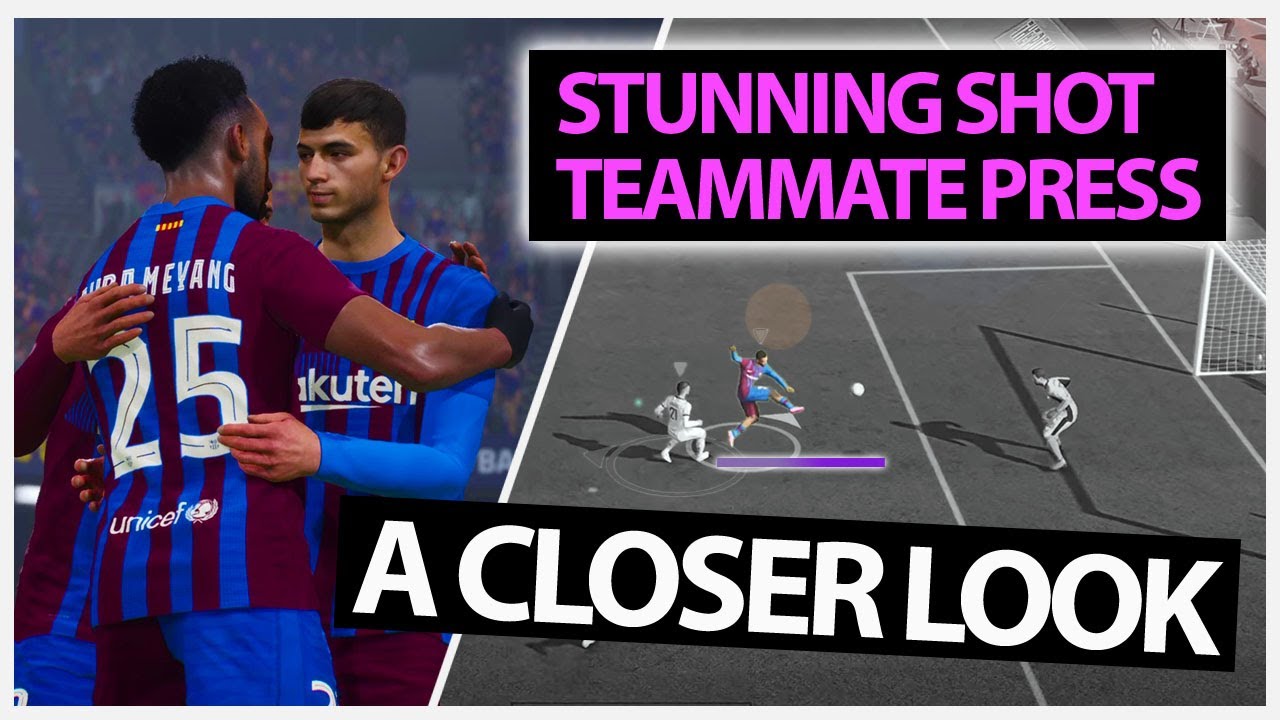 eFootball 2022 | A Closer Look at Stunning Shot & Team Press