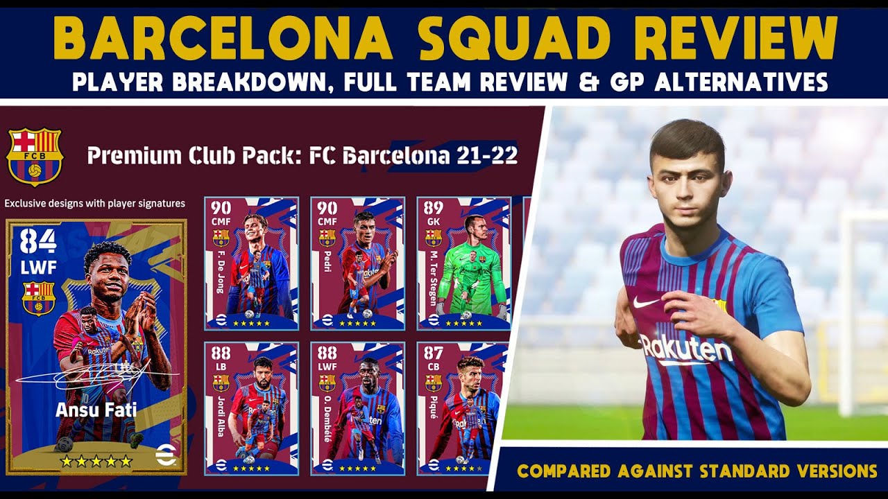 eFootball 2022 | Barcelona Power Pack Squad Review/Breakdown