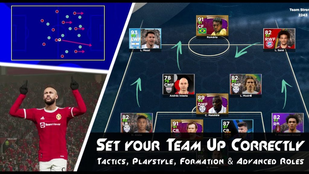 eFootball 2022 | Set your Team Up Correctly - Tactics, Playstyle, Formation & Advanced Roles