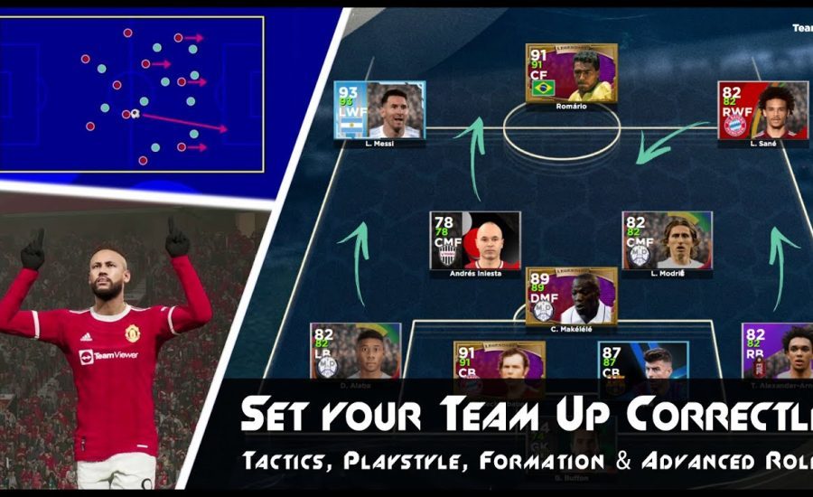 eFootball 2022 | Set your Team Up Correctly - Tactics, Playstyle, Formation & Advanced Roles