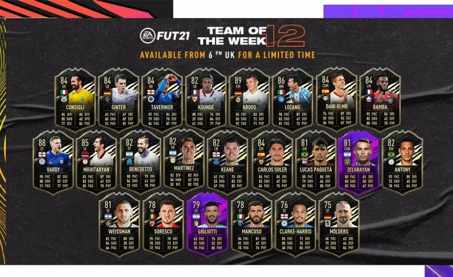 FIFA 21 Ultimate Team TOTW 12 released