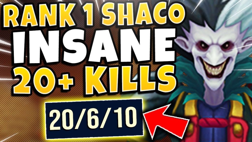 #1 SHACO WORLD CRAZY 20+ KILL GAME (ABSOLUTE STOMP) - League of Legends