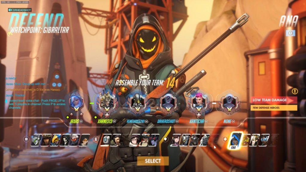 [11/11/16|5] Overwatch: Ana, Mercy, Lucio (Watchpoint Gibraltar) [with Xhanes13]