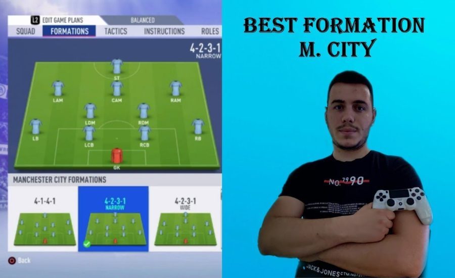 MANCHESTER CITY - BEST FORMATION, CUSTOM TACTICS & PLAYER INSTRUCTIONS! FIFA 19