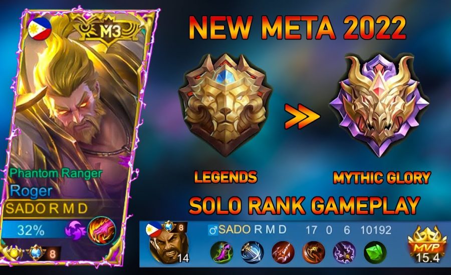 #3 OMG! SOLO RANK ROGER | REACH MYTHIC REAL QUICK! | ROGER BUILD TO RANK UP FASTER! | MLBB