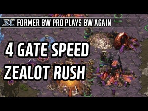 4 gate speed Zealot rush in Protoss vs Zerg l StarCraft: Brood War l Crank