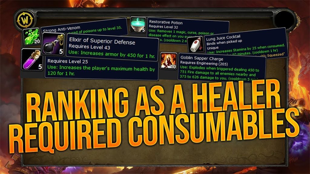 ALL CONSUMABLES NEEDED FOR HEALER RANKING IN CLASSIC WOW