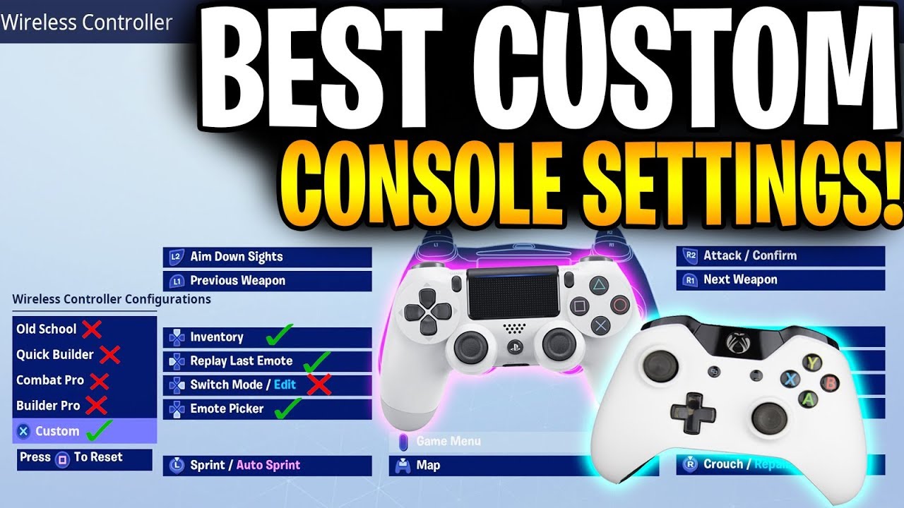 BEST CUSTOM CONTROLLER SETTINGS ON CONSOLE! | Fortnite Battle Royale Tips & Tricks Ep. 22