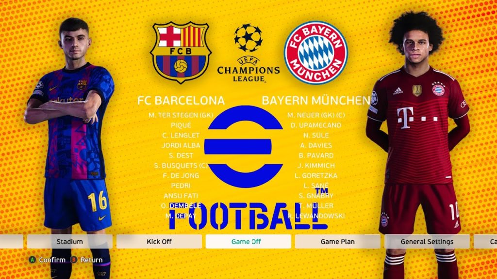 Barcelona vs Bayern Munich | UEFA Champions League [UCL] 2021-2022 | eFootball PES 2021