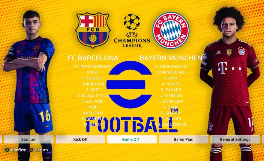 Barcelona vs Bayern Munich | UEFA Champions League [UCL] 2021-2022 | eFootball PES 2021