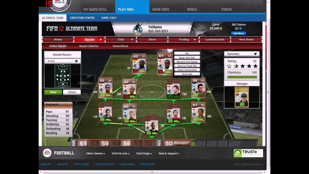 Bristol Rovers Ultimate Team (FIFA 12) -READ DESCRIPTION!