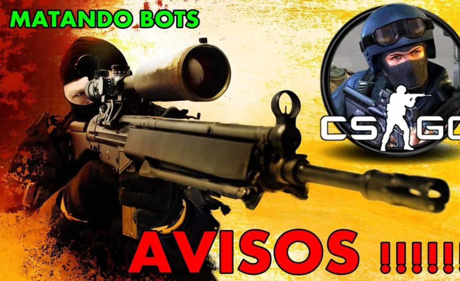 CS Go -- Jogando Uma Partida Com Bots -- Bots Me Chamanam De Hacker -- AVISOS !!!!!!