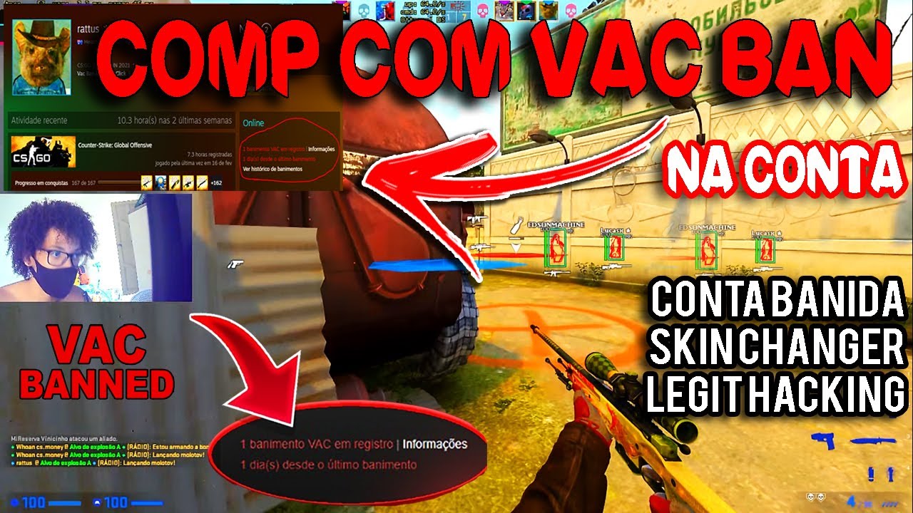 CS:GO COMP COM VAC BAN NA CONTA! Skin Changer/Legit Hacking Em Conta Banida