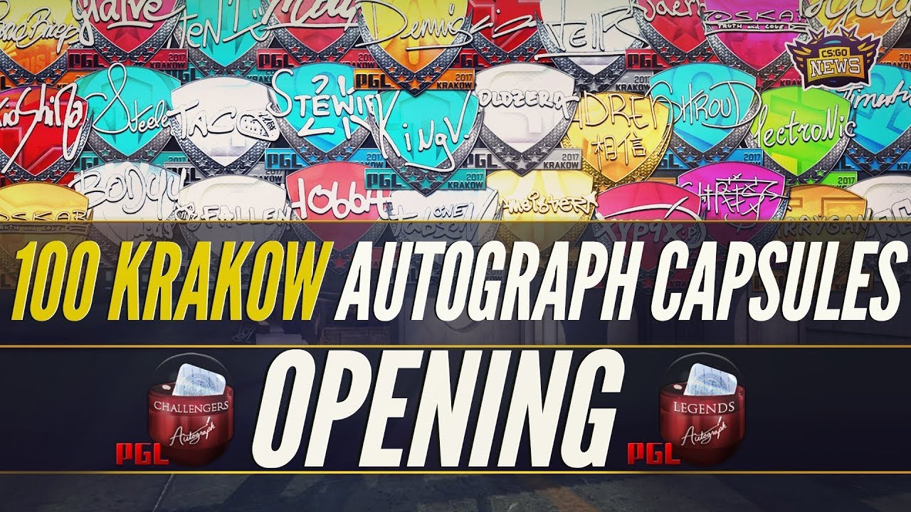 CSGO Opening 100 PGL Autograph Capsules!