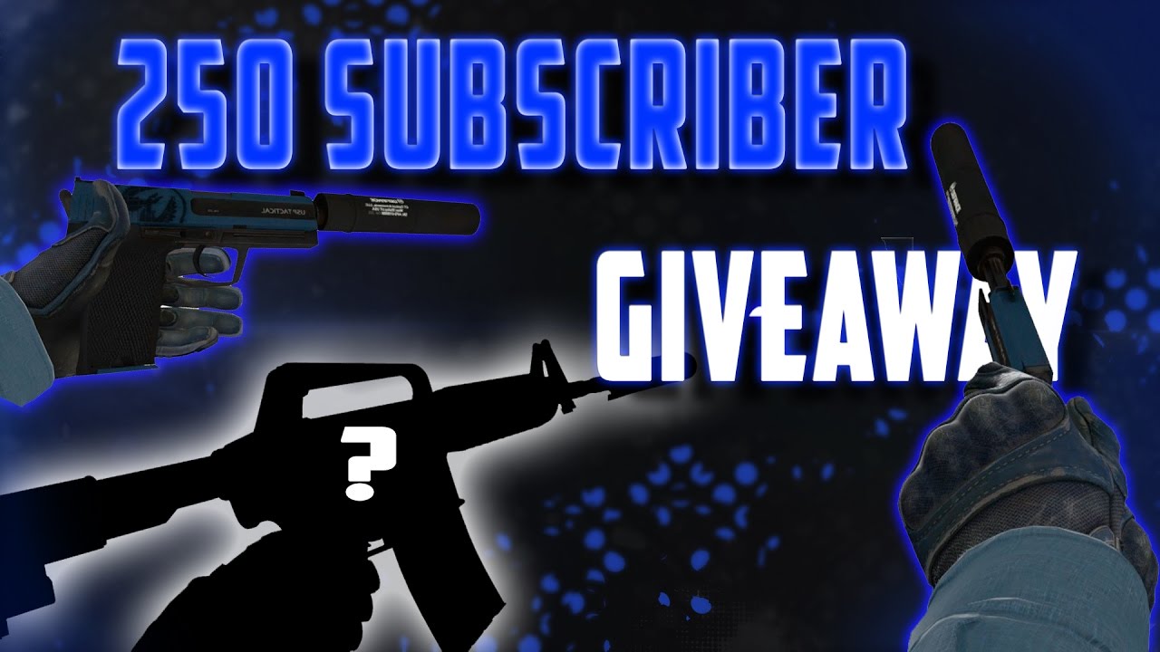 CSGO- ROAD TO 250 SUB X3 SKINS GIVEAWAY